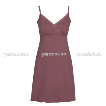 Koszula nocna m.F-121 fioletowo-beżowy bawełniany TM Jarosław